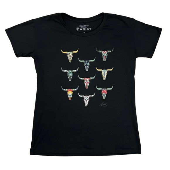 Ariat Tops - Ariat Black T-Shirt Womens Size Small Relaxed Fit Western Cowgirl